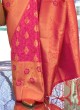 Mesmerizing Pink & Peach Handloom Silk Saree